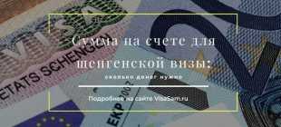 Cколько должно быть денег на счету для получения шенгенской визы