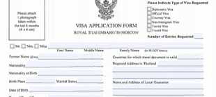 Как заполняется анкета на визу в Таиланд