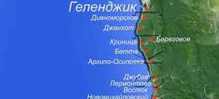 Карта Черноморского побережья: подробная карта с городами и поселками